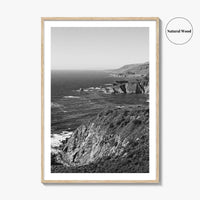 Big Sur Black and White Fine Art Photo Print, Monterey County Poster, California Poster