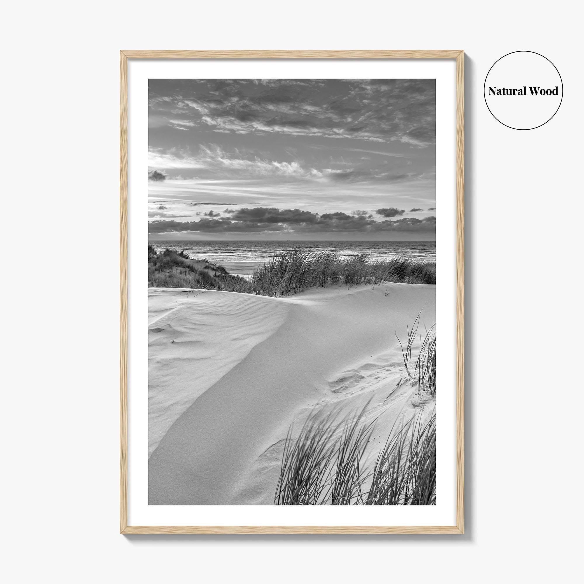 Ameland Island Black and White Fine Art Photo Print, Friesland Netherlands Coastal Poster