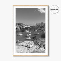 Cala Macarella Black and White Fine Art Photo Print, Seascape Menorca Balearic Islands Spain