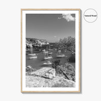 Cala Macarella Black and White Fine Art Photo Print, Seascape Menorca Balearic Islands Spain