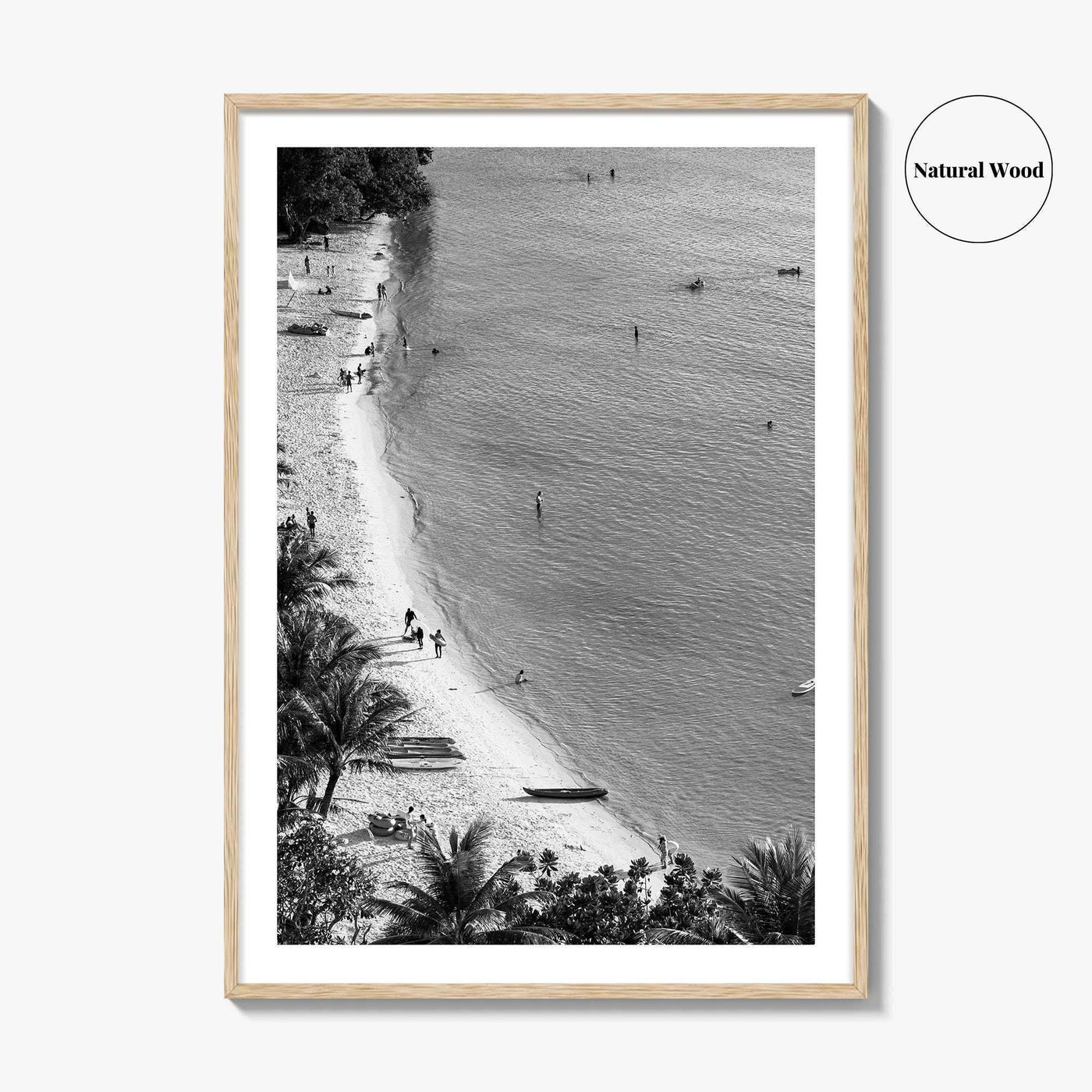 Guam Black and White Fine Art Photo Print, Pacific Island Ocean View, Hawaii Poster