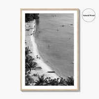Guam Black and White Fine Art Photo Print, Pacific Island Ocean View, Hawaii Poster