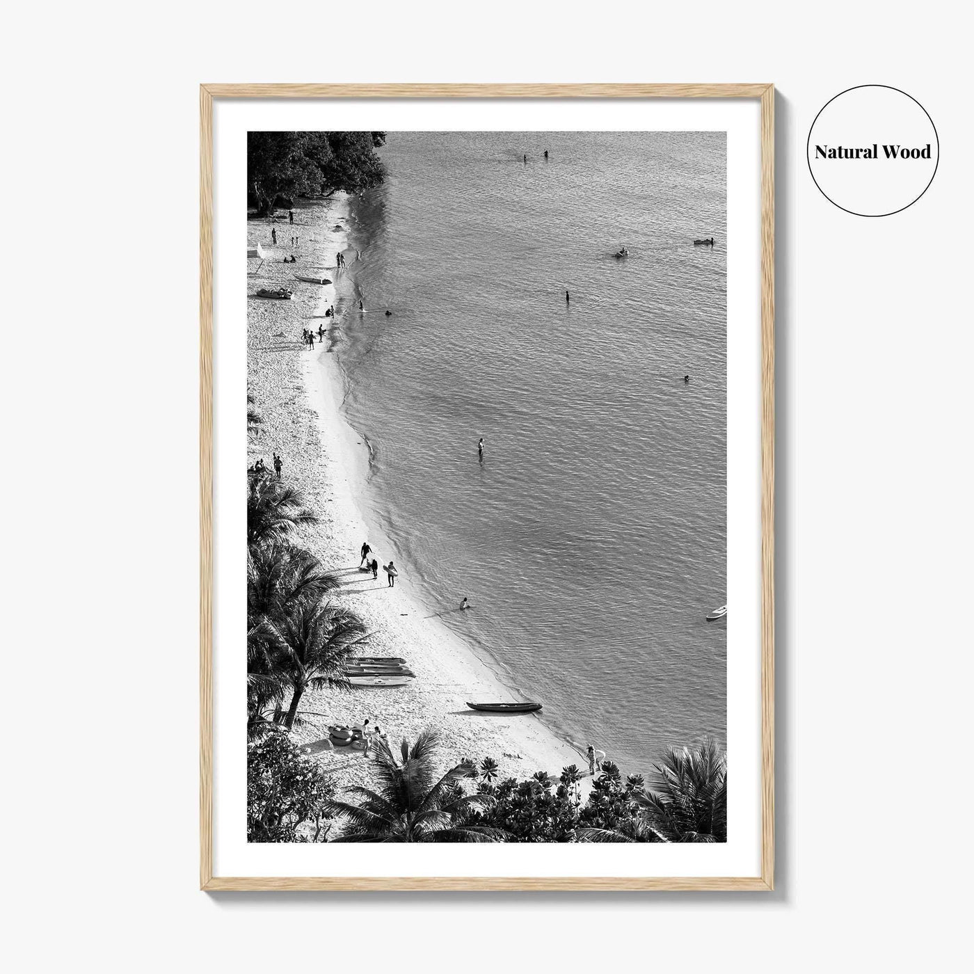 Guam Black and White Fine Art Photo Print, Pacific Island Ocean View, Hawaii Poster