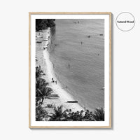 Guam Black and White Fine Art Photo Print, Pacific Island Ocean View, Hawaii Poster