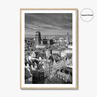 Gdansk Black and White Fine Art Photo Print, Gdańsk Old Town, Poland Poster