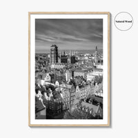 Gdansk Black and White Fine Art Photo Print, Gdańsk Old Town, Poland Poster