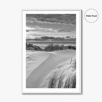 Ameland Island Black and White Fine Art Photo Print, Friesland Netherlands Coastal Poster