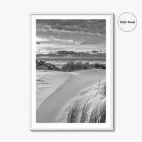 Ameland Island Black and White Fine Art Photo Print, Friesland Netherlands Coastal Poster