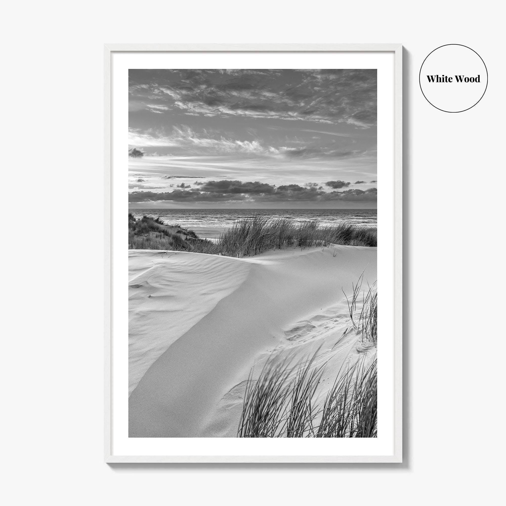Ameland Island Black and White Fine Art Photo Print, Friesland Netherlands Coastal Poster