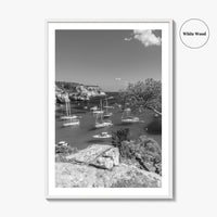 Cala Macarella Black and White Fine Art Photo Print, Seascape Menorca Balearic Islands Spain