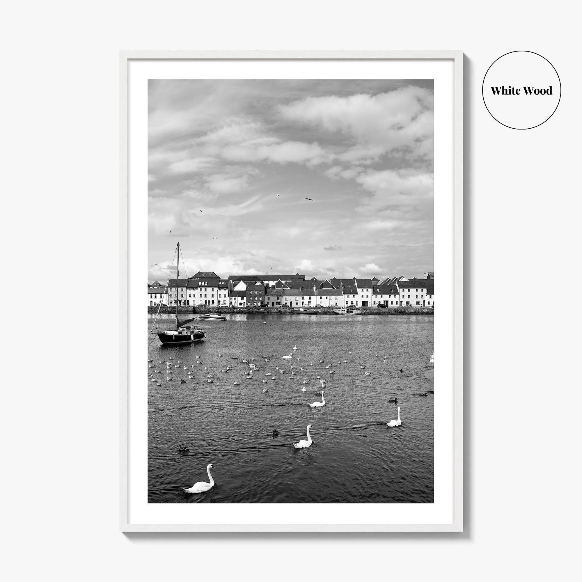 Galway Black and White Fine Art Photo Print, The Claddagh, Ireland Wall Poster
