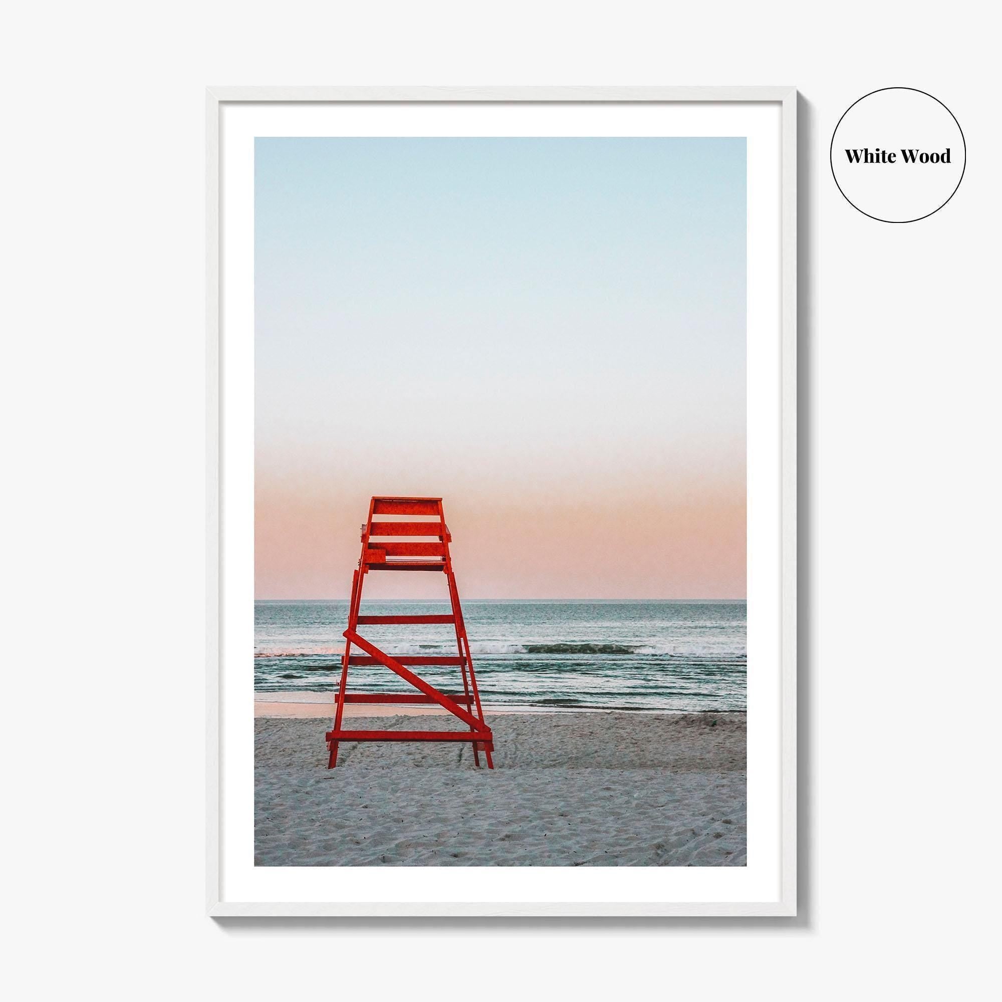 Jacksonville Beach Fine Art Photo Print, Jacksonville FL, Lifeguard Chair, Ocean, Wall Decor