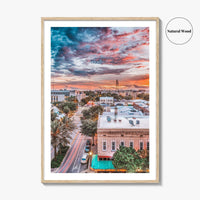 Gainesville Fine Art Photo Print, Florida USA, Downtown Wall Decor Poster