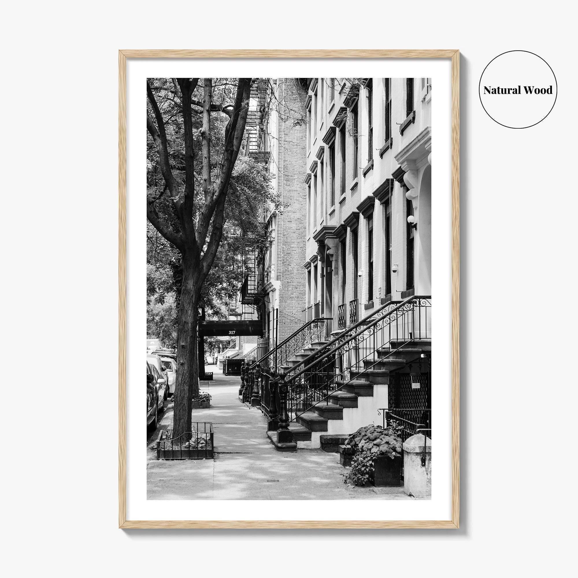 Gramercy Park Black and White Fine Art Photo Print, Manhattan NYC NY Brownstones Poster