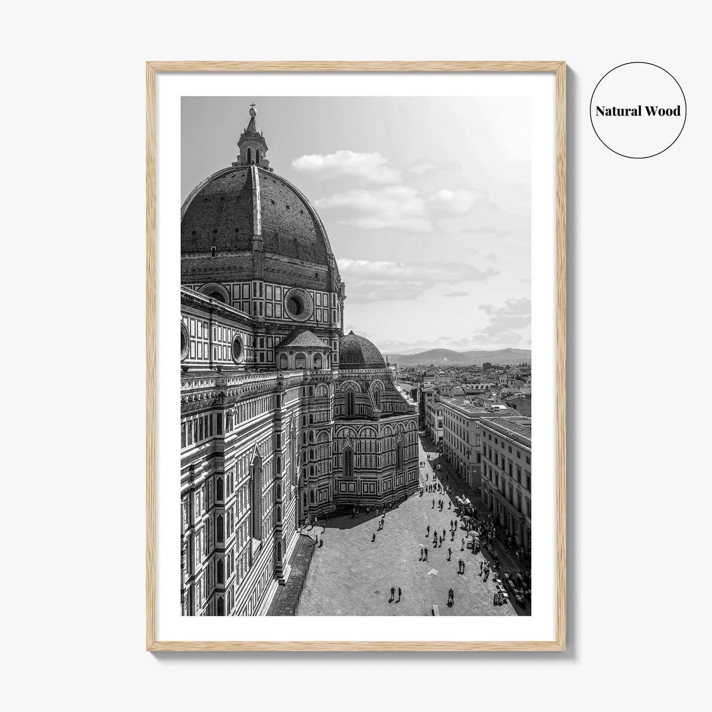 Florence Black and White Fine Art Photo Print, Duomo Santa Maria del Fiore Poster