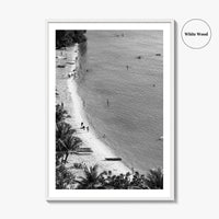 Guam Black and White Fine Art Photo Print, Pacific Island Ocean View, Hawaii Poster