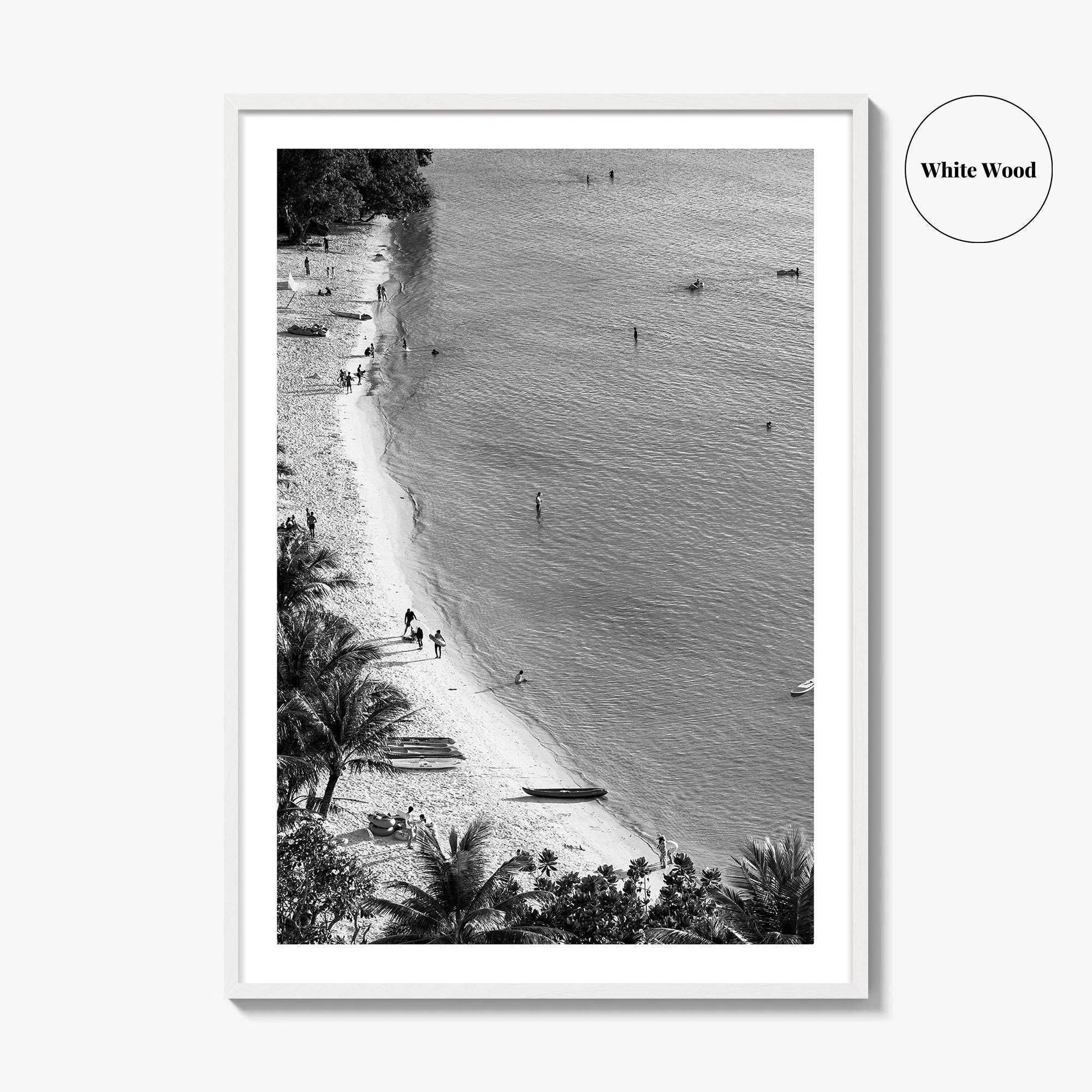 Guam Black and White Fine Art Photo Print, Pacific Island Ocean View, Hawaii Poster