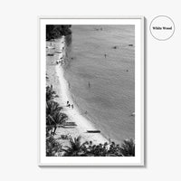 Guam Black and White Fine Art Photo Print, Pacific Island Ocean View, Hawaii Poster