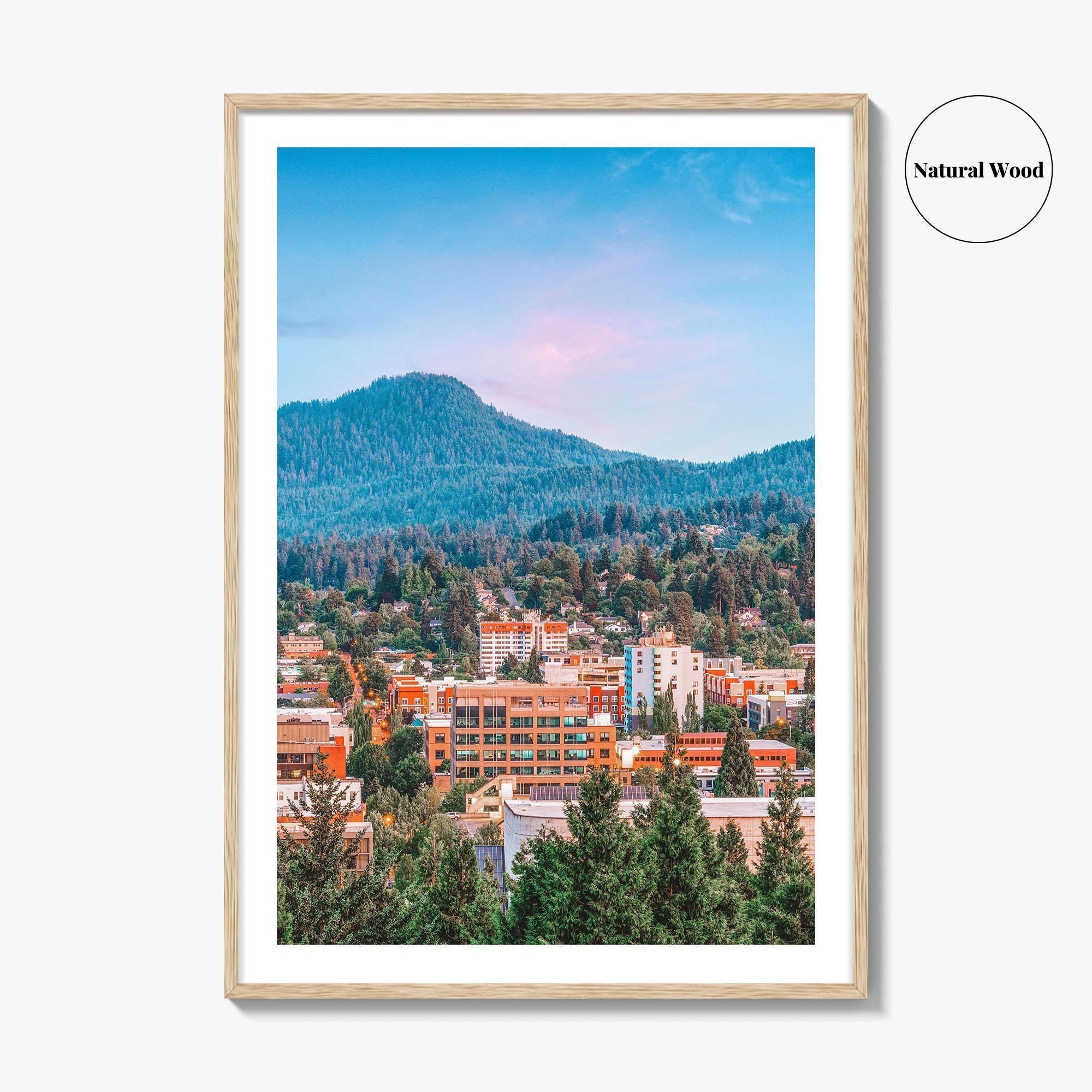 Eugene Fine Art Photo Print, Oregon USA Downtown Cityscape Wall Decor Poster