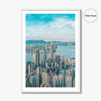 Hong Kong Skyline Fine Art Photo Print, Victoria Harbour, HK, China, Wall Decor