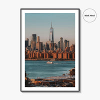 Greenpoint Skyline Fine Art Photo Print, Lower Manhattan, Brooklyn NYC Wall Decor Poster