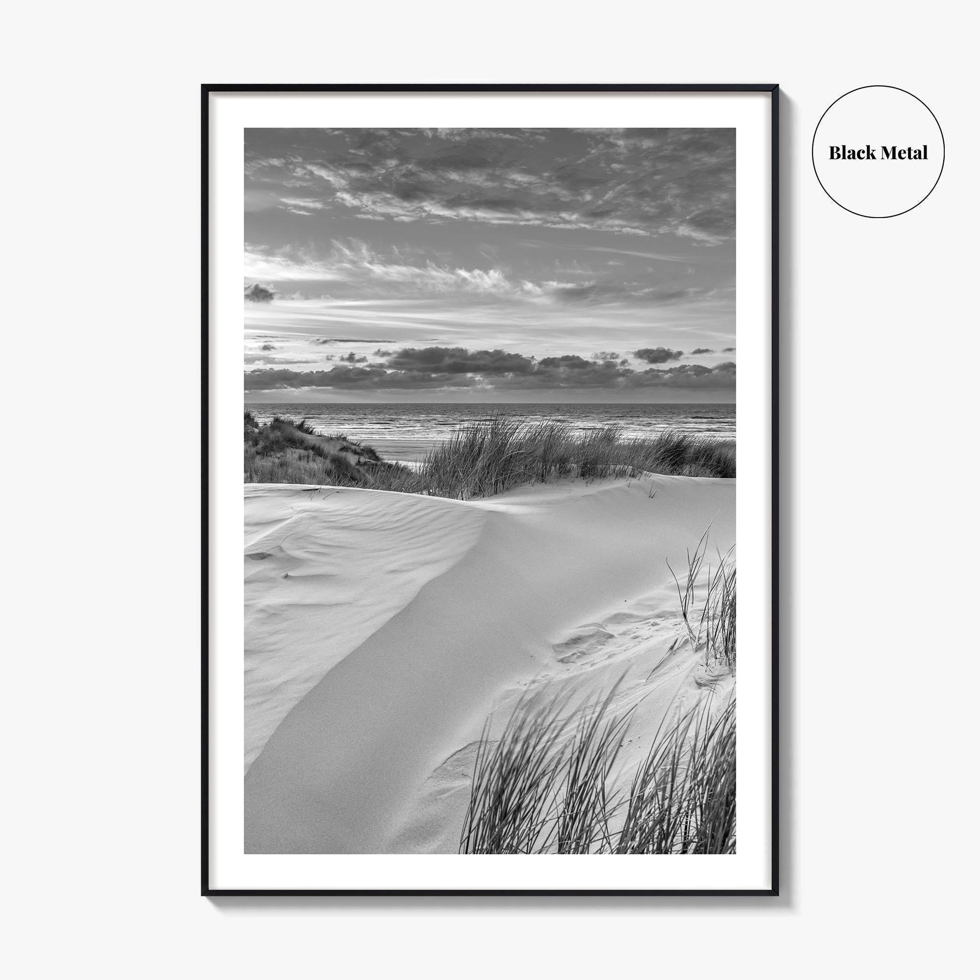 Ameland Island Black and White Fine Art Photo Print, Friesland Netherlands Coastal Poster