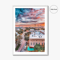 Gainesville Fine Art Photo Print, Florida USA, Downtown Wall Decor Poster