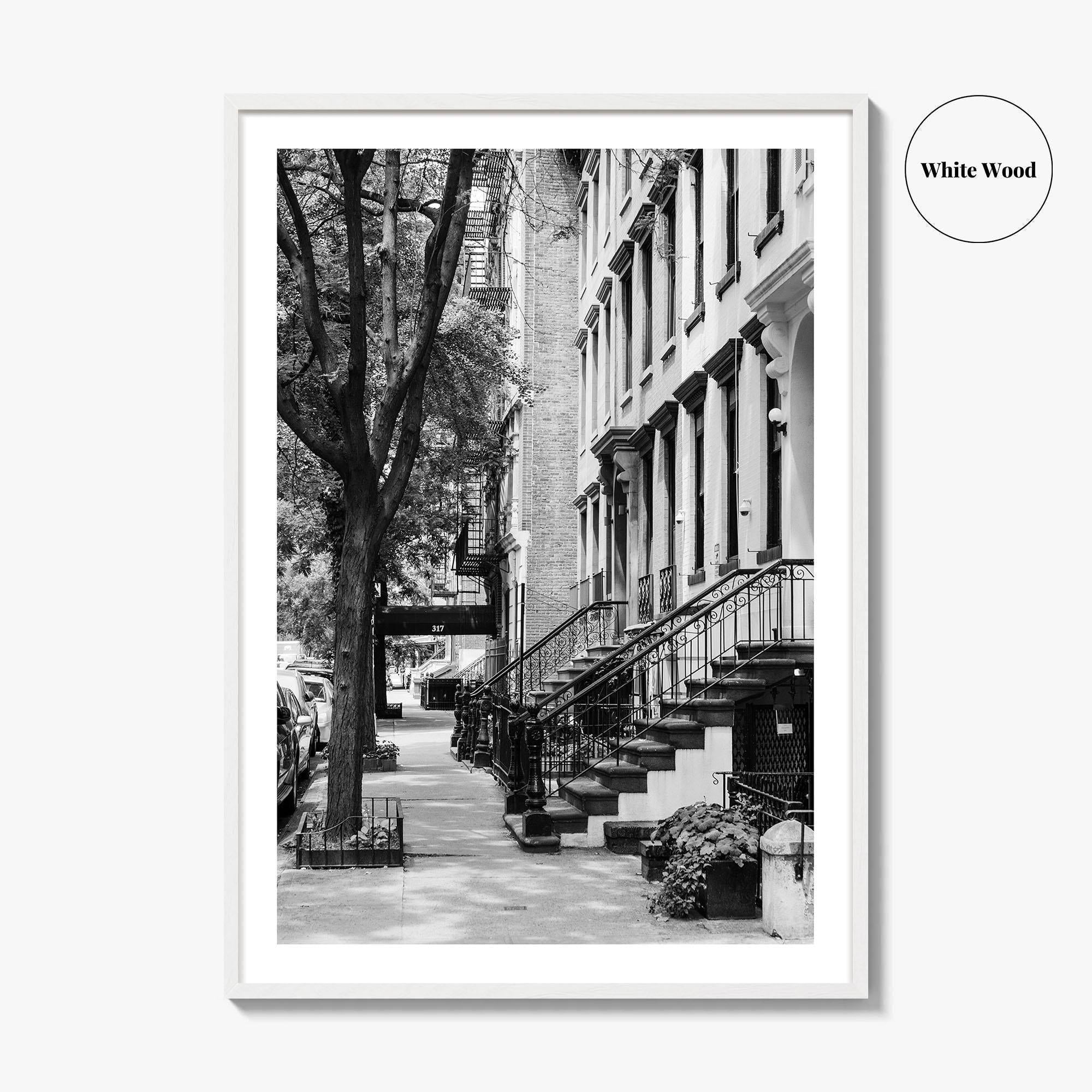 Gramercy Park Black and White Fine Art Photo Print, Manhattan NYC NY Brownstones Poster