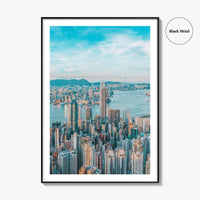 Hong Kong Skyline Fine Art Photo Print, Victoria Harbour, HK, China, Wall Decor