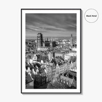 Gdansk Black and White Fine Art Photo Print, Gdańsk Old Town, Poland Poster