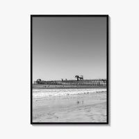 Imperial Beach Black and White Fine Art Photo Print, San Diego California, Pier Poster