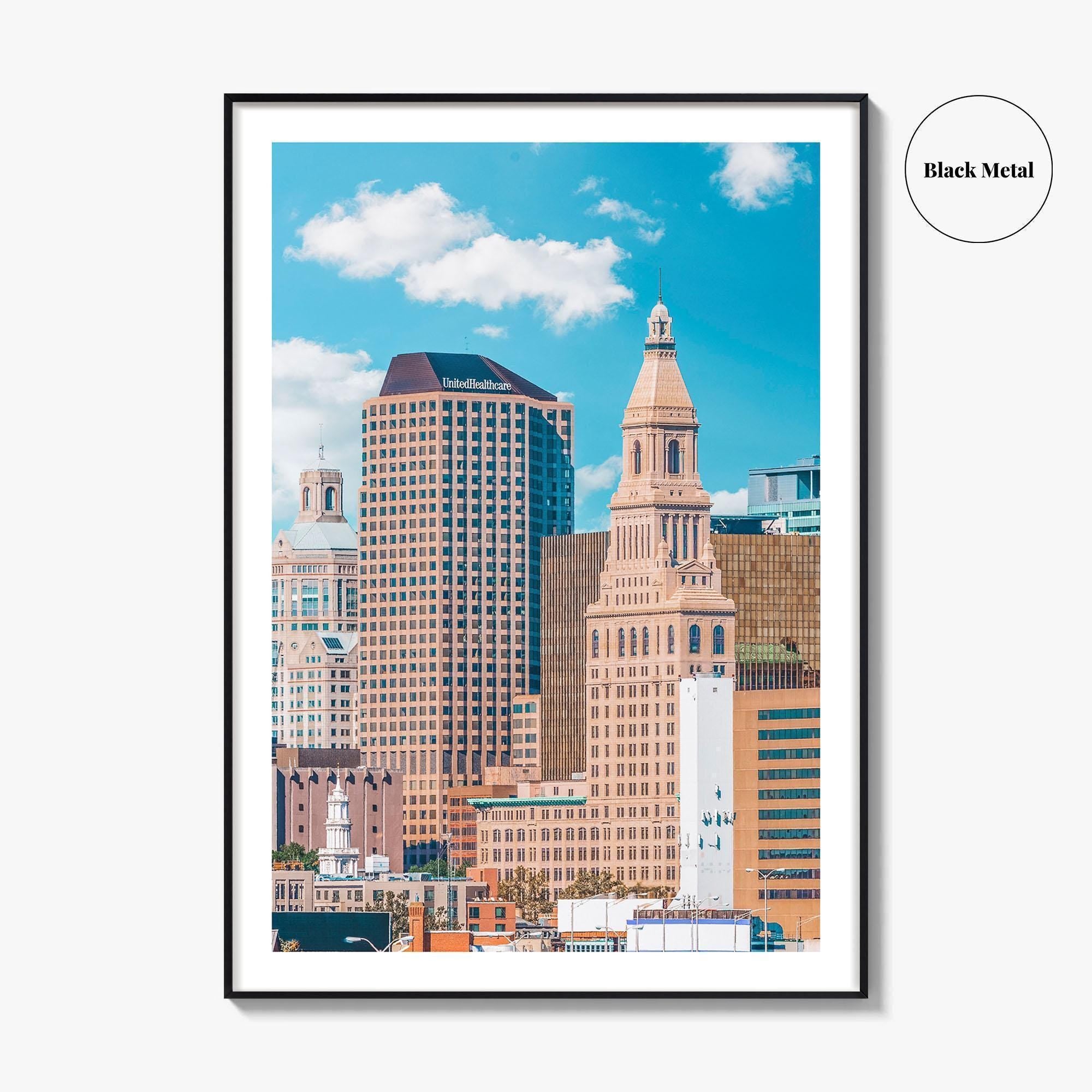 Hartford Skyline Fine Art Photo Print, Connecticut USA City, Photo Poster, Wall Decor