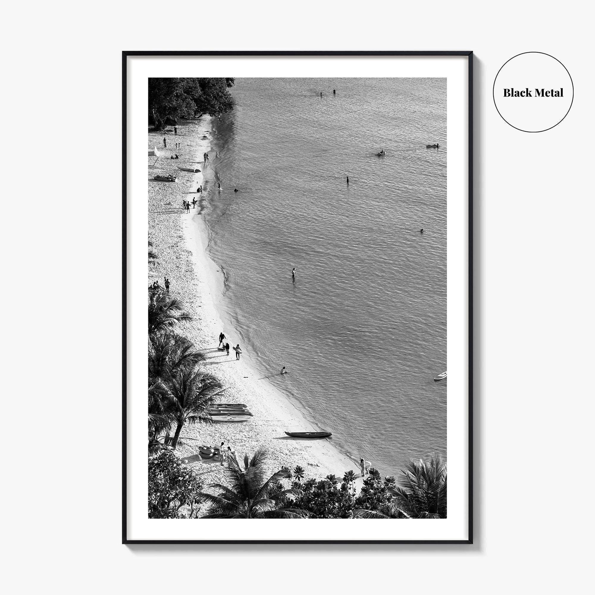 Guam Black and White Fine Art Photo Print, Pacific Island Ocean View, Hawaii Poster