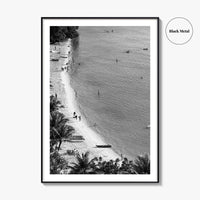 Guam Black and White Fine Art Photo Print, Pacific Island Ocean View, Hawaii Poster