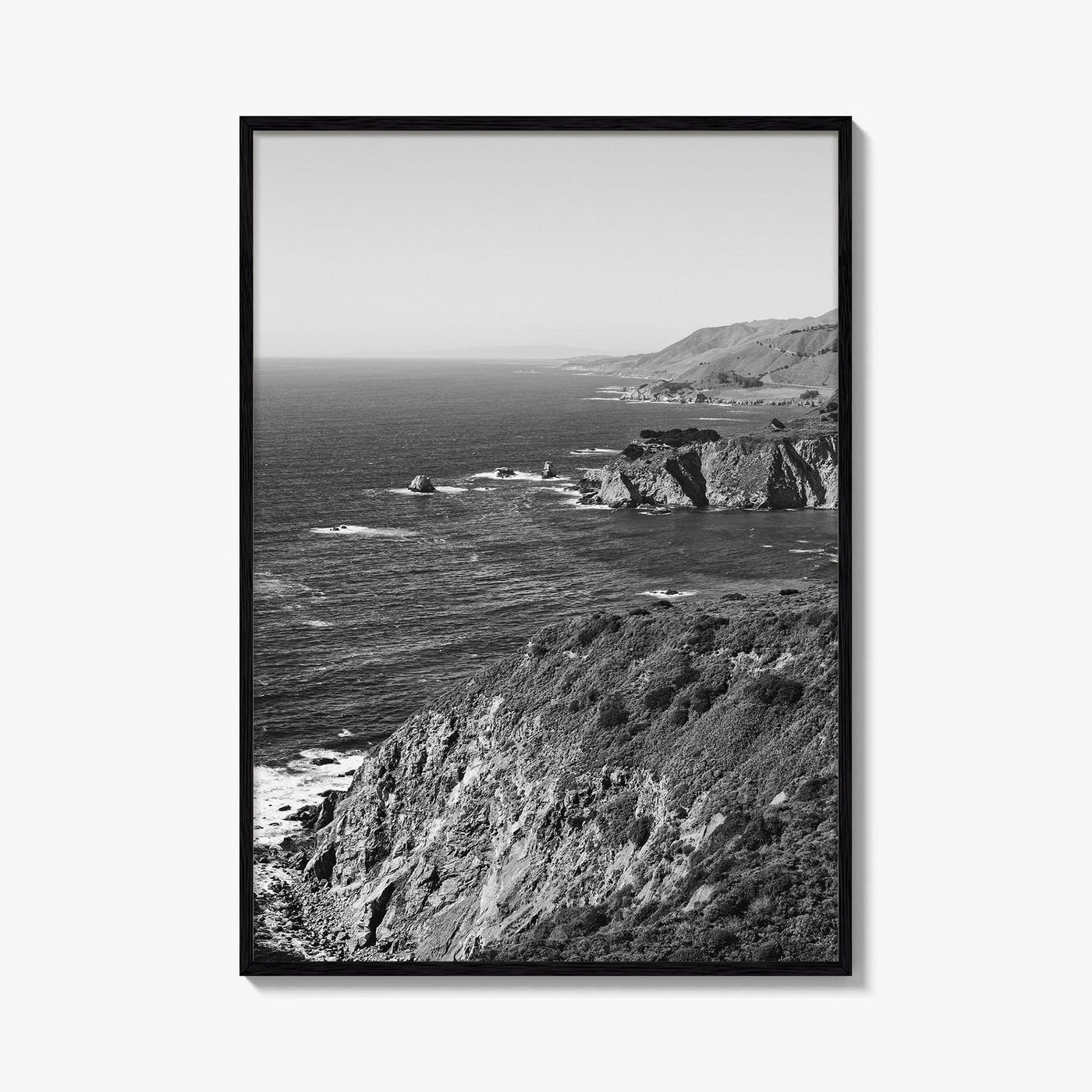 Big Sur Black and White Fine Art Photo Print, Monterey County Poster, California Poster