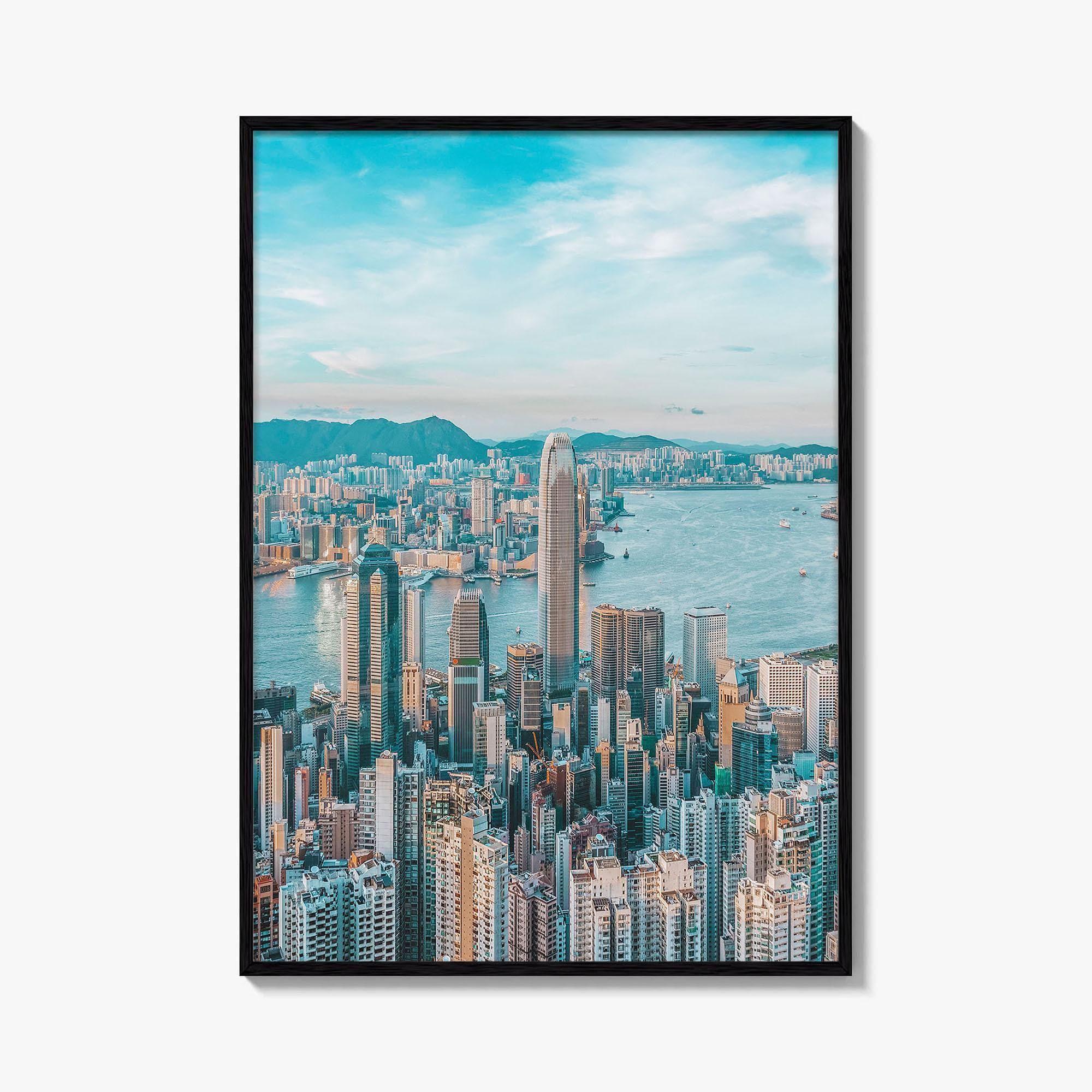Hong Kong Skyline Fine Art Photo Print, Victoria Harbour, HK, China, Wall Decor