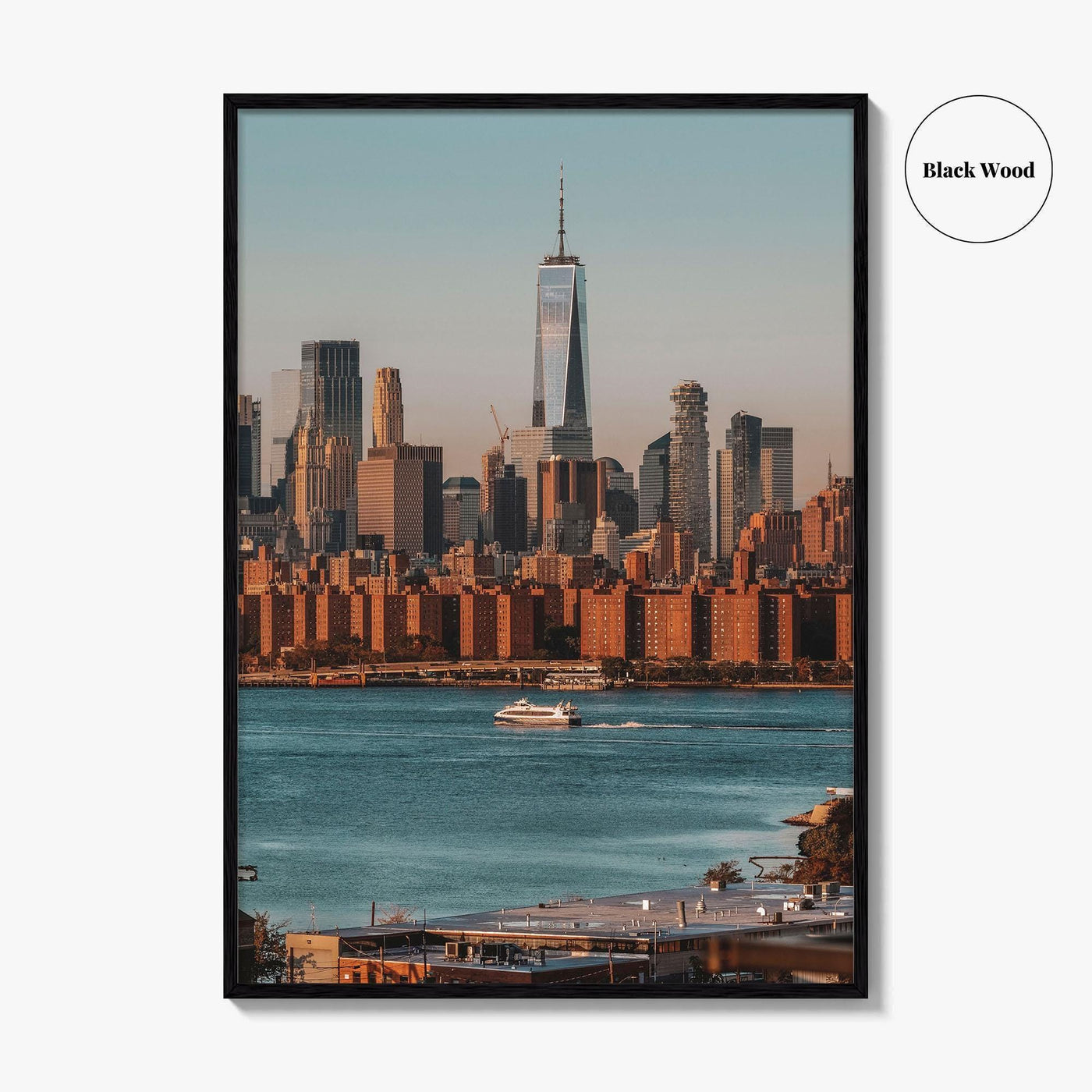 Greenpoint Skyline Fine Art Photo Print, Lower Manhattan, Brooklyn NYC Wall Decor Poster