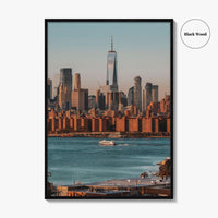 Greenpoint Skyline Fine Art Photo Print, Lower Manhattan, Brooklyn NYC Wall Decor Poster