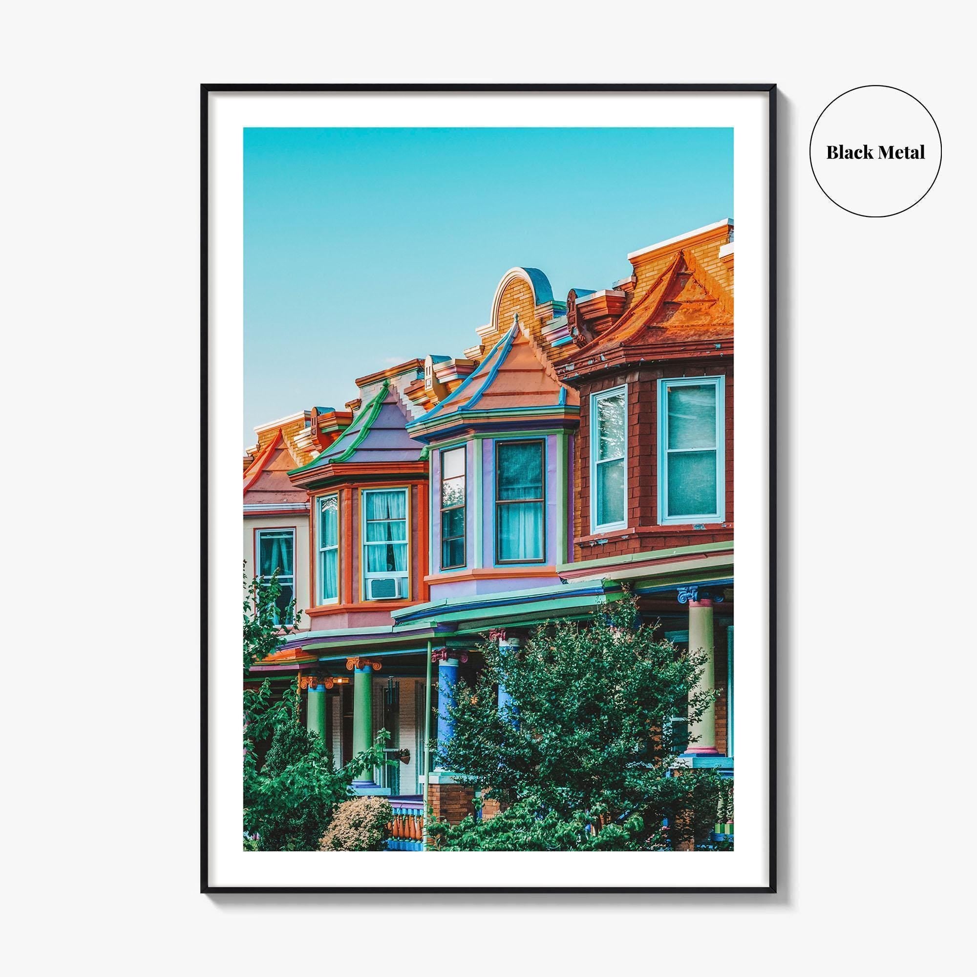 Baltimore Fine Art Photo Print, Row Houses, Charles Village, Maryland Wall Poster