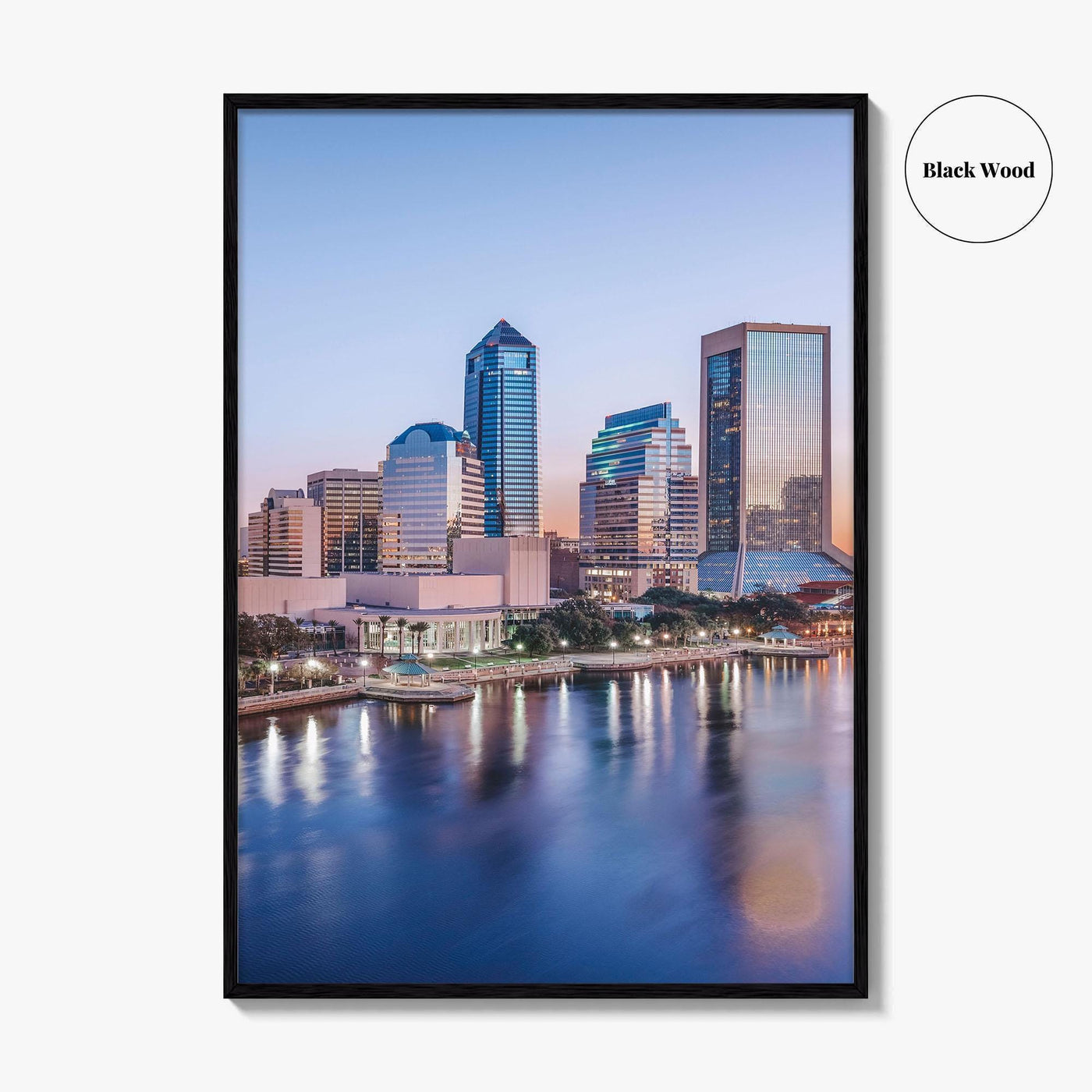 Jacksonville Skyline Fine Art Photo Print, St Johns River, Florida USA Wall Poster
