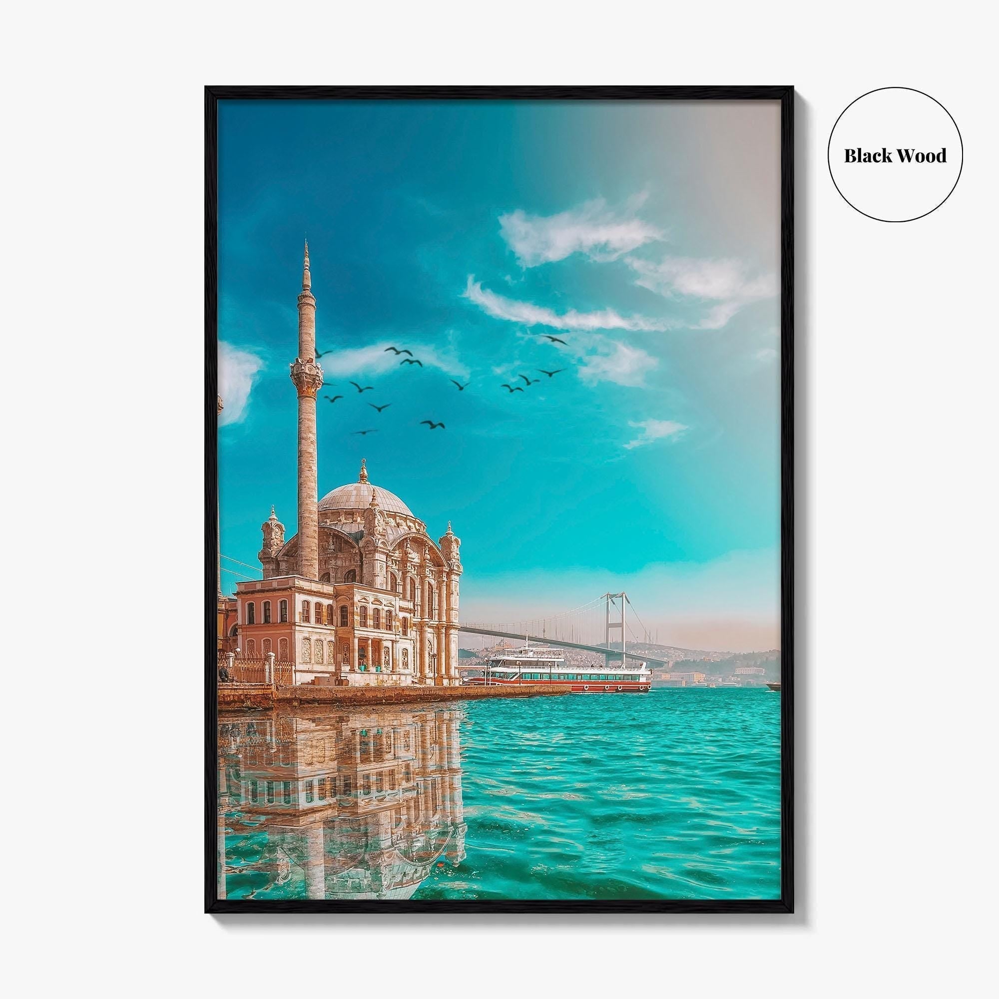 Istanbul Fine Art Photo Print, Ortakoy Mosque, Bosphorus Bridge, Turkey Photo Poster