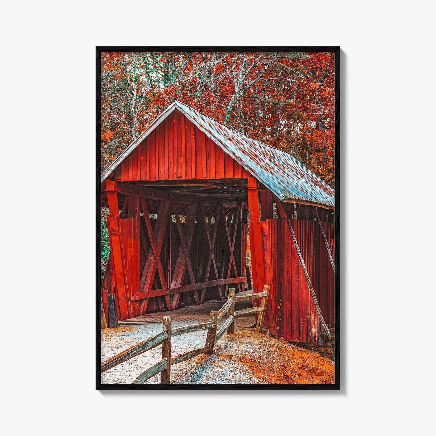 Greenville Fine Art Photo Print, Campbell's Covered Bridge, Landrum, South Carolina, Wall Decor, Poster