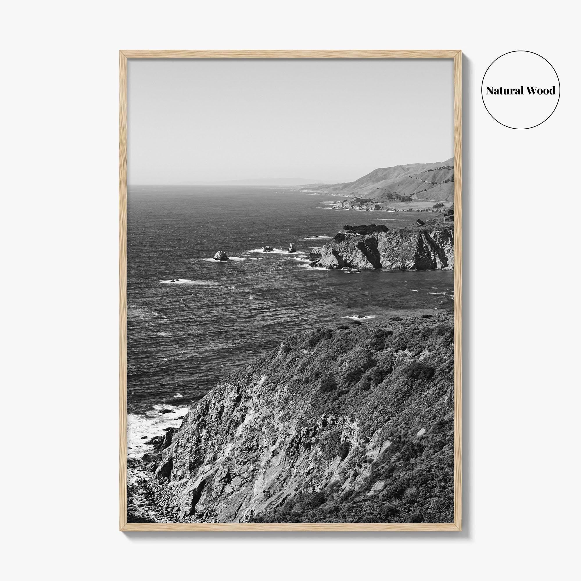 Big Sur Black and White Fine Art Photo Print, Monterey County Poster, California Poster