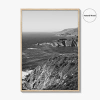 Big Sur Black and White Fine Art Photo Print, Monterey County Poster, California Poster