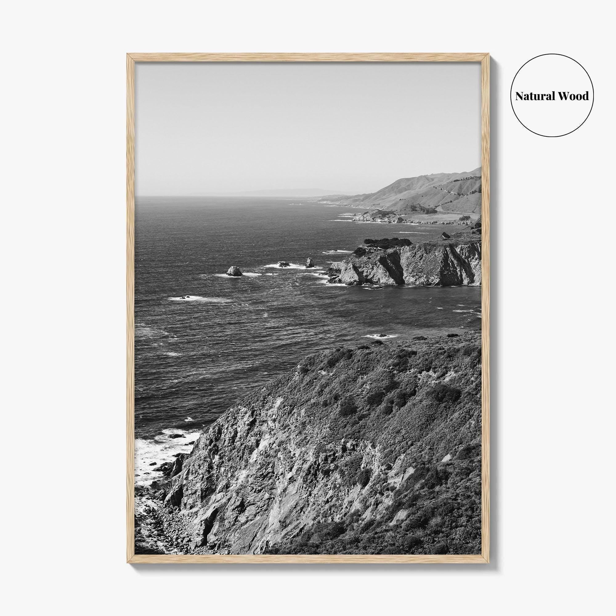 Big Sur Black and White Fine Art Photo Print, Monterey County Poster, California Poster