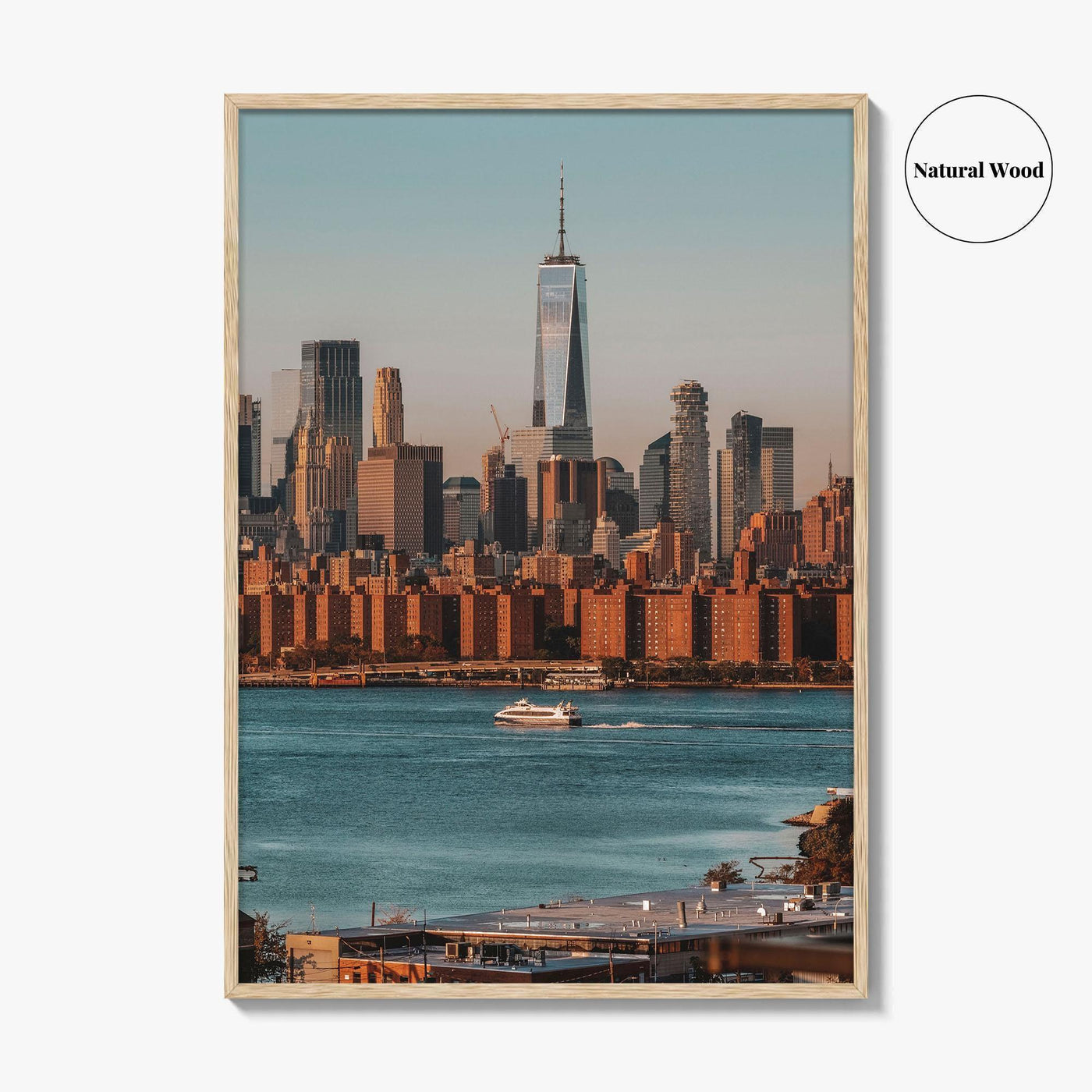 Greenpoint Skyline Fine Art Photo Print, Lower Manhattan, Brooklyn NYC Wall Decor Poster