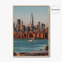 Greenpoint Skyline Fine Art Photo Print, Lower Manhattan, Brooklyn NYC Wall Decor Poster