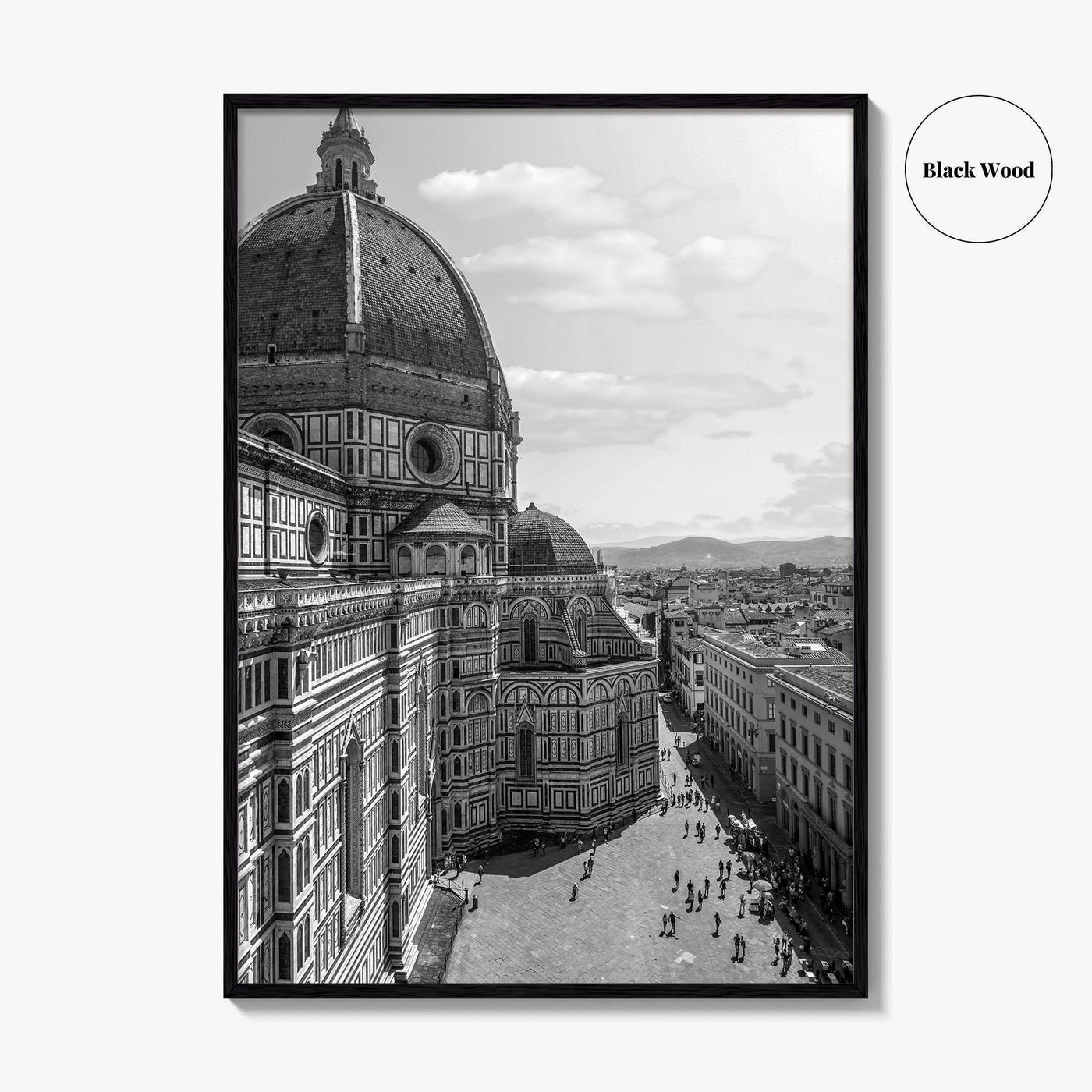 Florence Black and White Fine Art Photo Print, Duomo Santa Maria del Fiore Poster