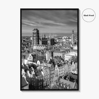 Gdansk Black and White Fine Art Photo Print, Gdańsk Old Town, Poland Poster