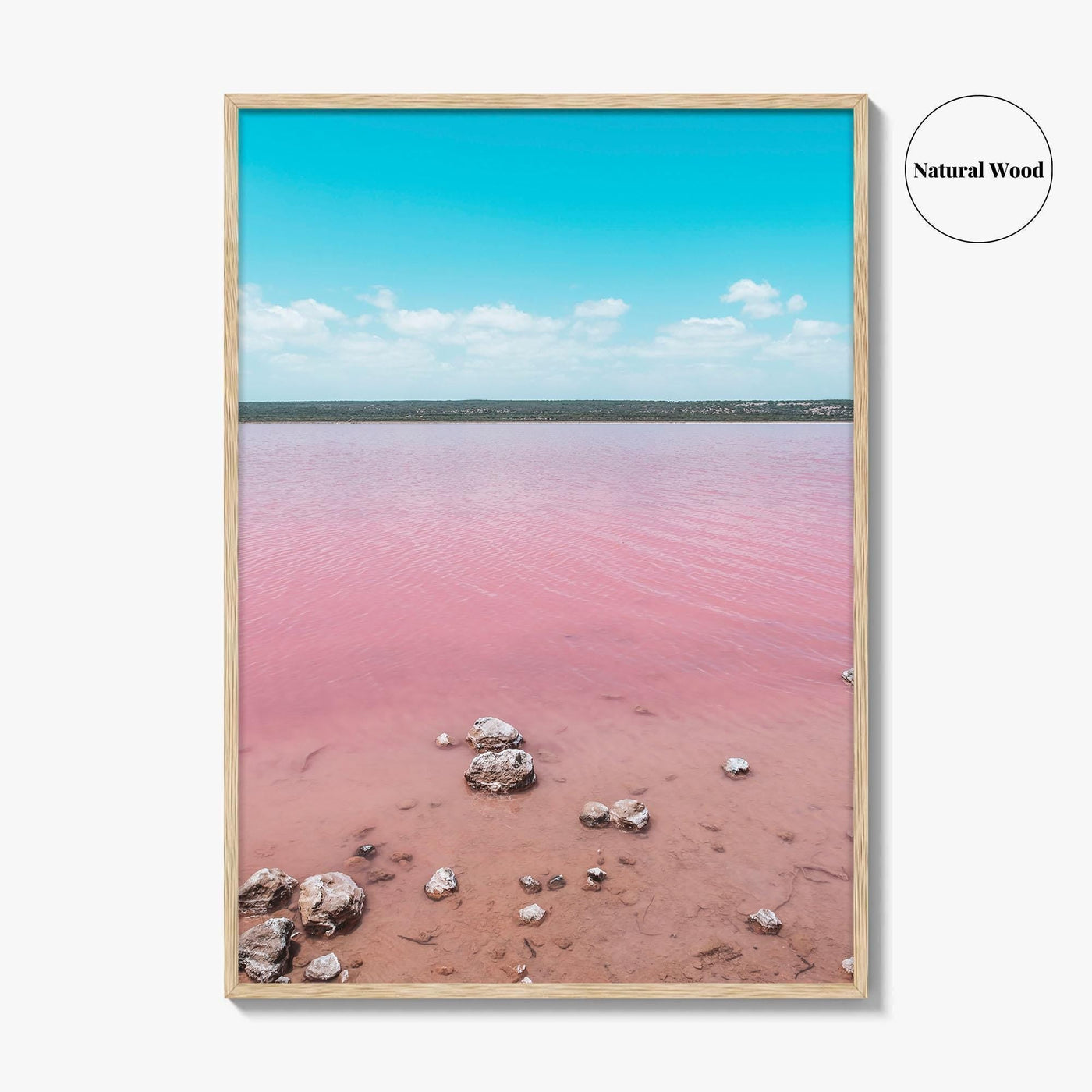Hutt Lagoon Pink Fine Art Photo Print, Port Gregory Australia Poster